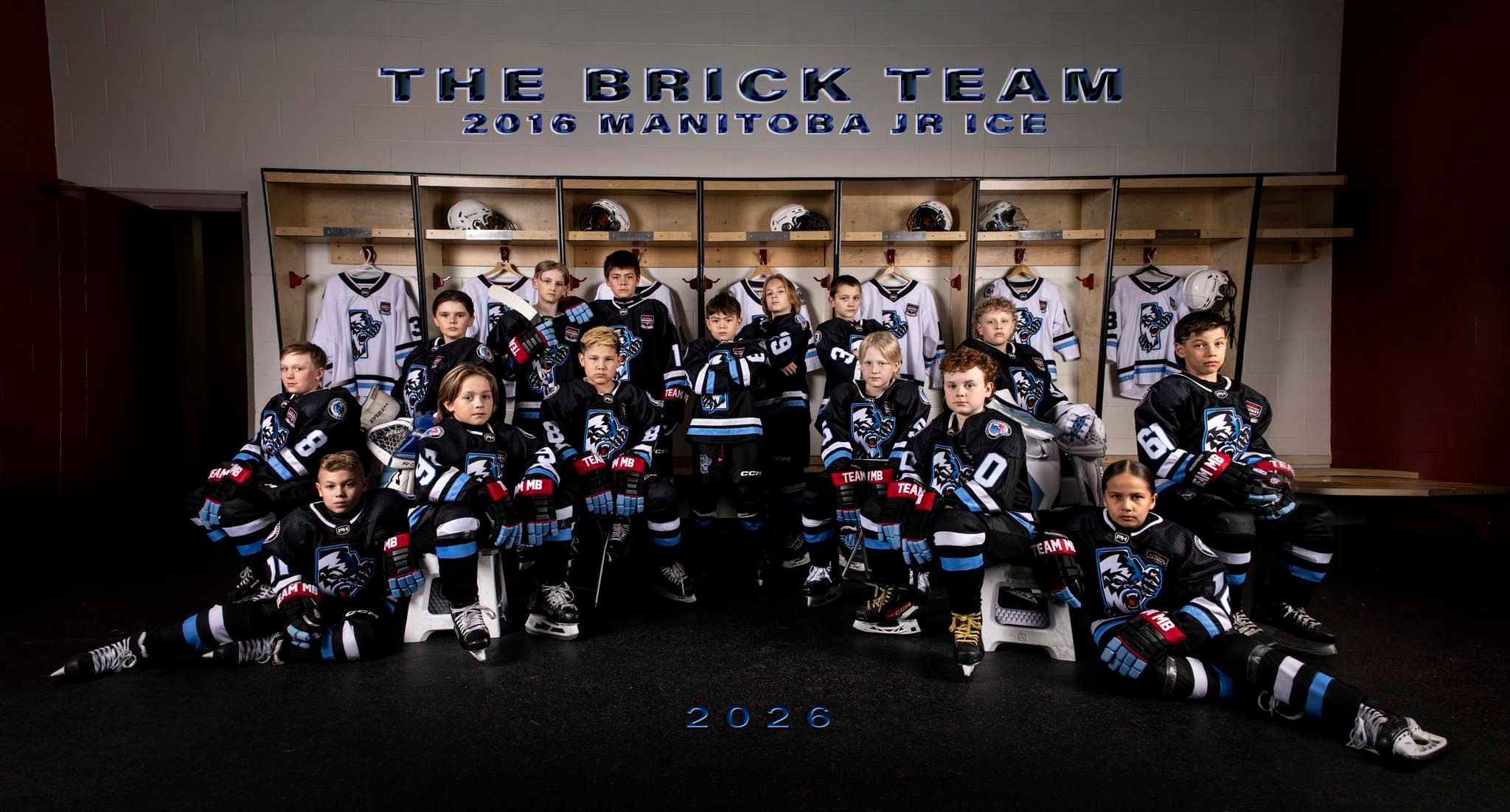 The 2026 Manitoba Brick hockey team representing Manitoba June 28 to July 5 in Edmonton (Photo provided by Melanie Bell)