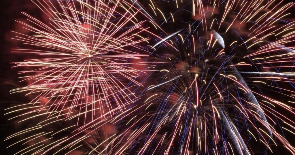 Fireworks for Canada Day in Ontario