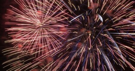 Fireworks for Canada Day in Ontario
