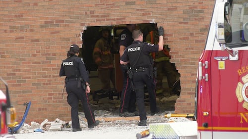 Jeep Crashes into Gym Wall in London, Ontario Jeep Crashes into Gym Wall in London, Ontario