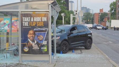 SUV Hits Man at Hamilton Bus Stop