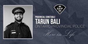 Tragic Loss of OPP Constable Tarun Bali in Hearst