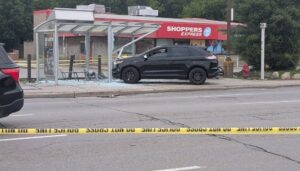 Man Injured After SUV Hits Bus Shelter in Hamilton