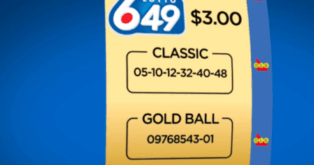  Million Lotto 6/49 Gold Ball Ticket Sold in Peterborough