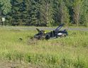 A Lamborghini flew through air landing between eastbound westbound lanes Hwy.403 just east Rest Acres Rd., Brantford , allegedly after racing motorcyclist Pottruff Rd. on Sunday May31 ,2026.