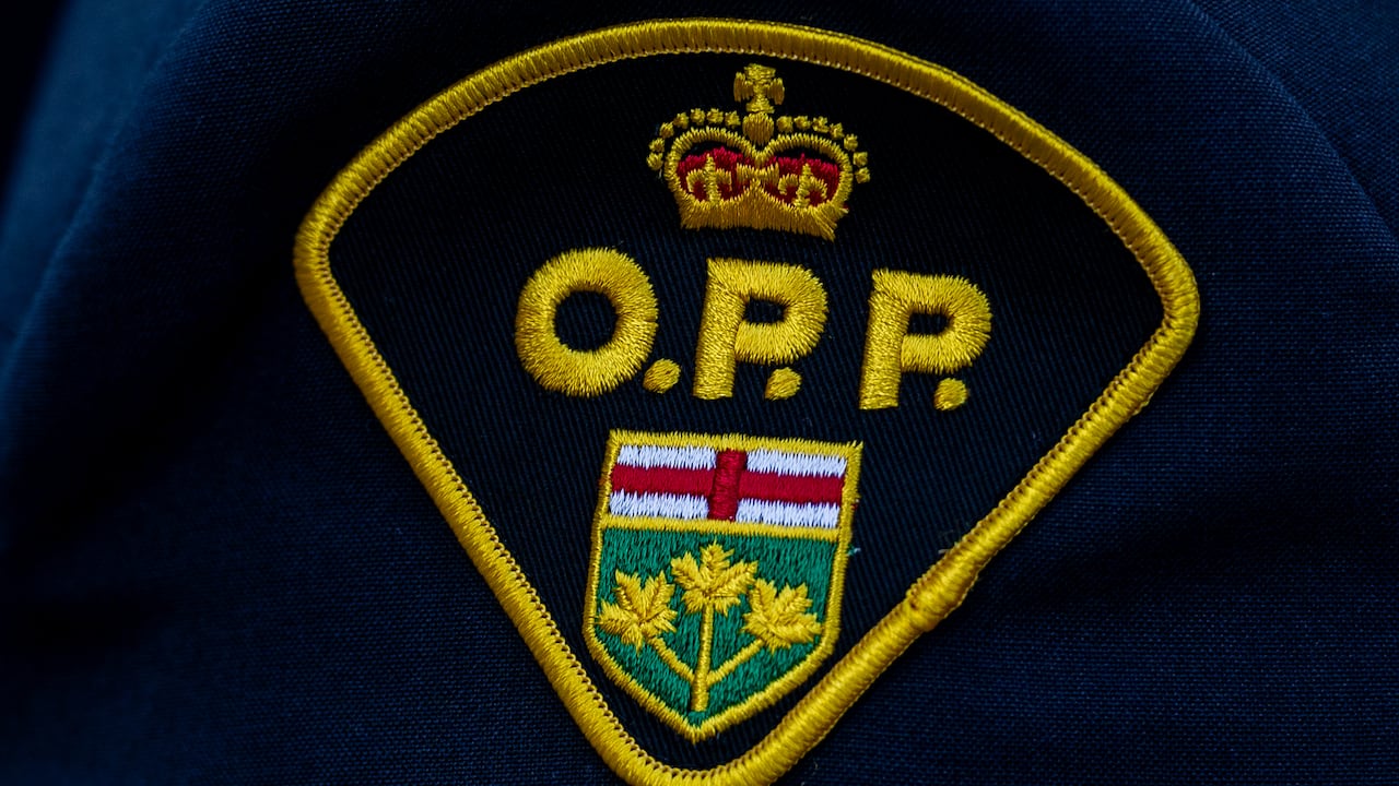 An Ontario Provincial Police (OPP) patch is seen in Ottawa, on Sunday, Sept. 29, 2024. THE CANADIAN PRESS/Spencer Colby