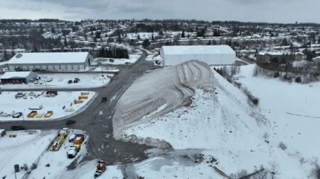 Snow Still Sticking Around in Barrie This July