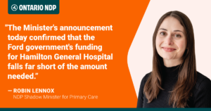 Hamilton needs health care workers, not just announcements « Ontario NDP