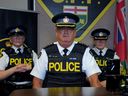 Wellington County OPP Chief Supt. Dwight Thib updated the media at a news conference on Saturday on a two-vehicle collision that killed five siblings ranging in age from four to 12 years old on Friday, June 12, 2026.