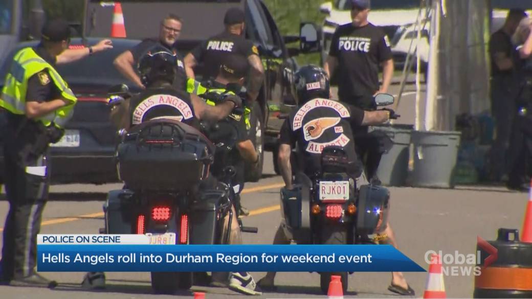 Click to play video: 'Hells Angels roll into Durham Region for weekend event'