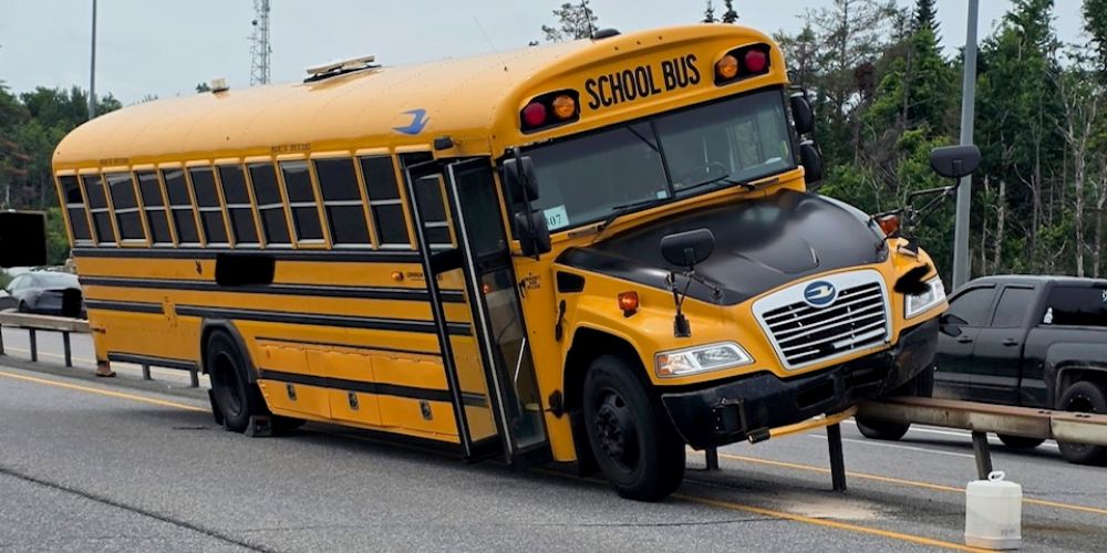 Accident Involving School Bus Closes Highway 11 Accident Involving School Bus Closes Highway 11