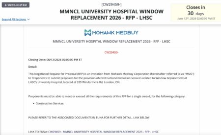 Schedule for LHSC Window Replacement Project
