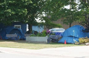 Port Elgin parkette encampment