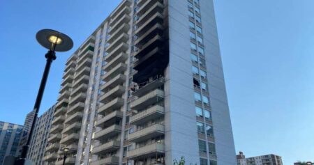 Fire at Toronto Highrise Sends Four to Hospital