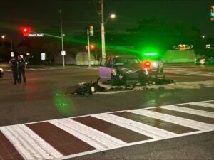 Motorcyclist suffers head trauma in collision with car in Mississauga