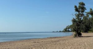 Beach in Ontario with Clear Waters Named for Turkeys