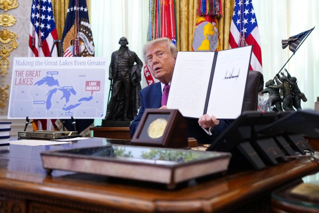 President Trump Renames Lake Ontario to Lake America President Trump Renames Lake Ontario to Lake America