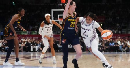 Fever’s Mitchell surprised by postgame party after setting WNBA scoring record in win at Toronto :: WRAL.com