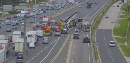 Traffic Delays Due to Vehicle Accident Near Toronto