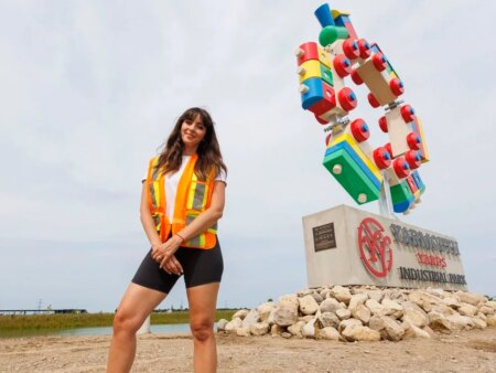 Colorful New Sculpture Celebrates St. Thomas’s Railway History Colorful New Sculpture Celebrates St. Thomas’s Railway History