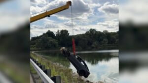 Car Rescue at Guelph Lake After Off-Road Incident Car Rescue at Guelph Lake After Off-Road Incident