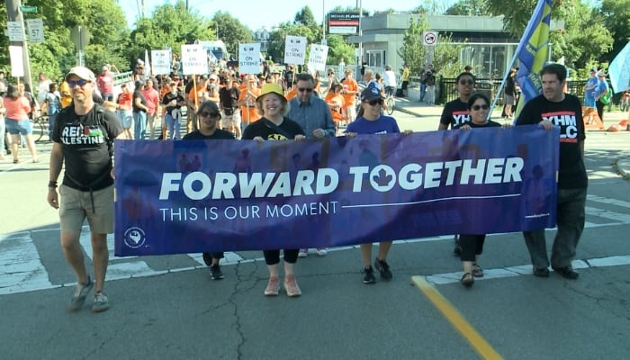 Workers Rally in Hamilton for Labour Day Workers Rally in Hamilton for Labour Day