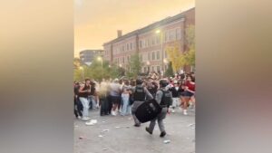 Video: Chaos erupts at Ontario university homecoming