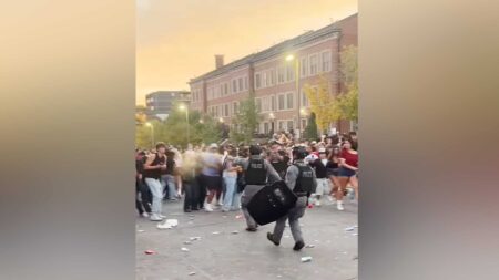 Video: Chaos erupts at Ontario university homecoming