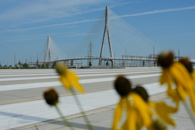 A long suspension bridge