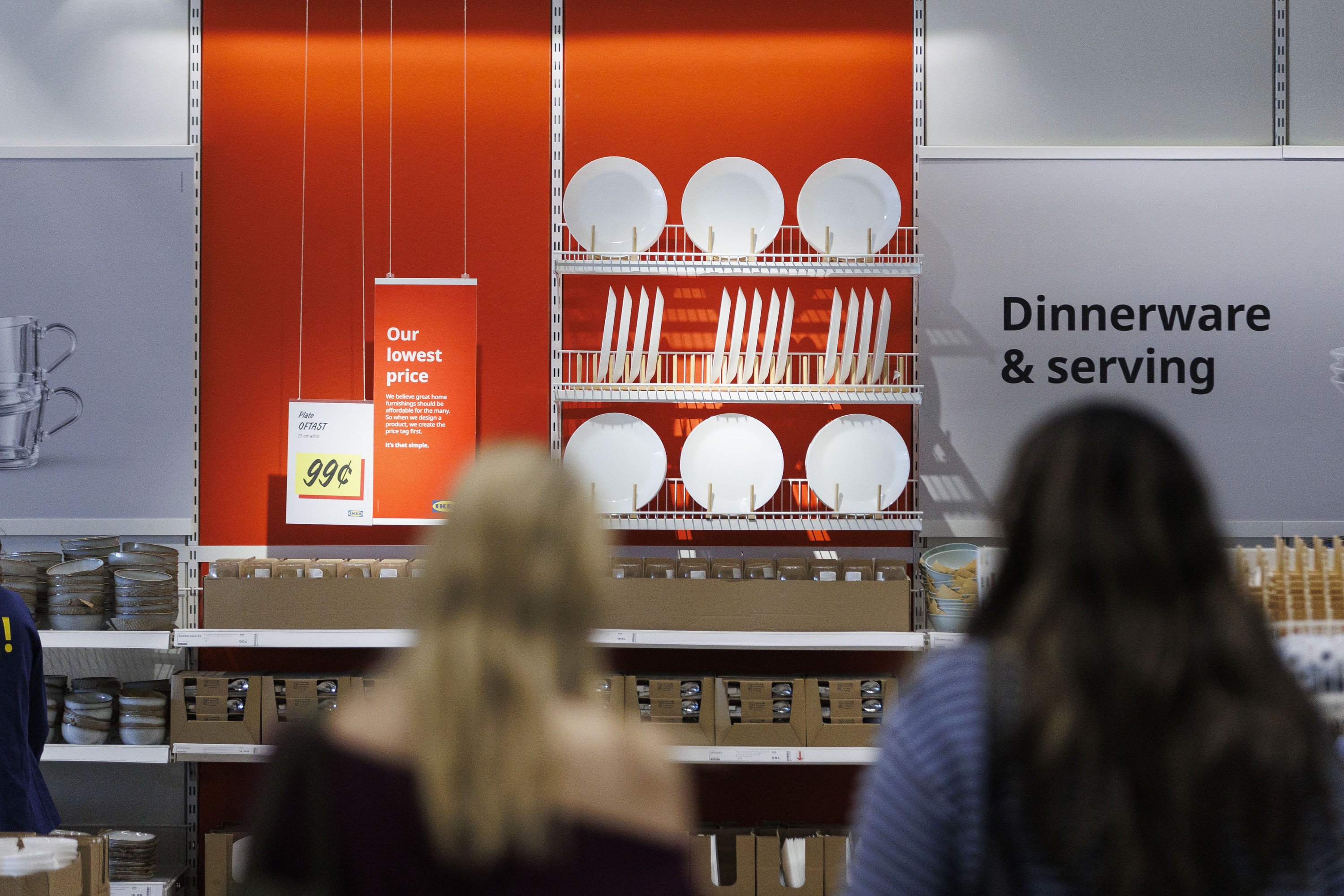 Products await customers