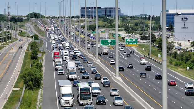Five Injured in QEW Collision Near Guelph Line Five Injured in QEW Collision Near Guelph Line