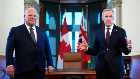 Ford and Carney Unveil .7 Billion Deal for Key Industries Ford and Carney Unveil .7 Billion Deal for Key Industries