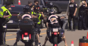 Police Set Up Checkpoint in Whitby for Hells Angels Event