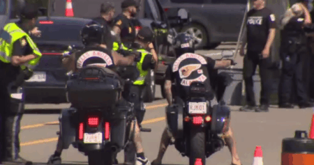 Police Set Up Checkpoint in Whitby for Hells Angels Event Police Set Up Checkpoint in Whitby for Hells Angels Event