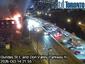 Blaze at Vacant Structure Disrupts Traffic on DVP and Gardiner Blaze at Vacant Structure Disrupts Traffic on DVP and Gardiner