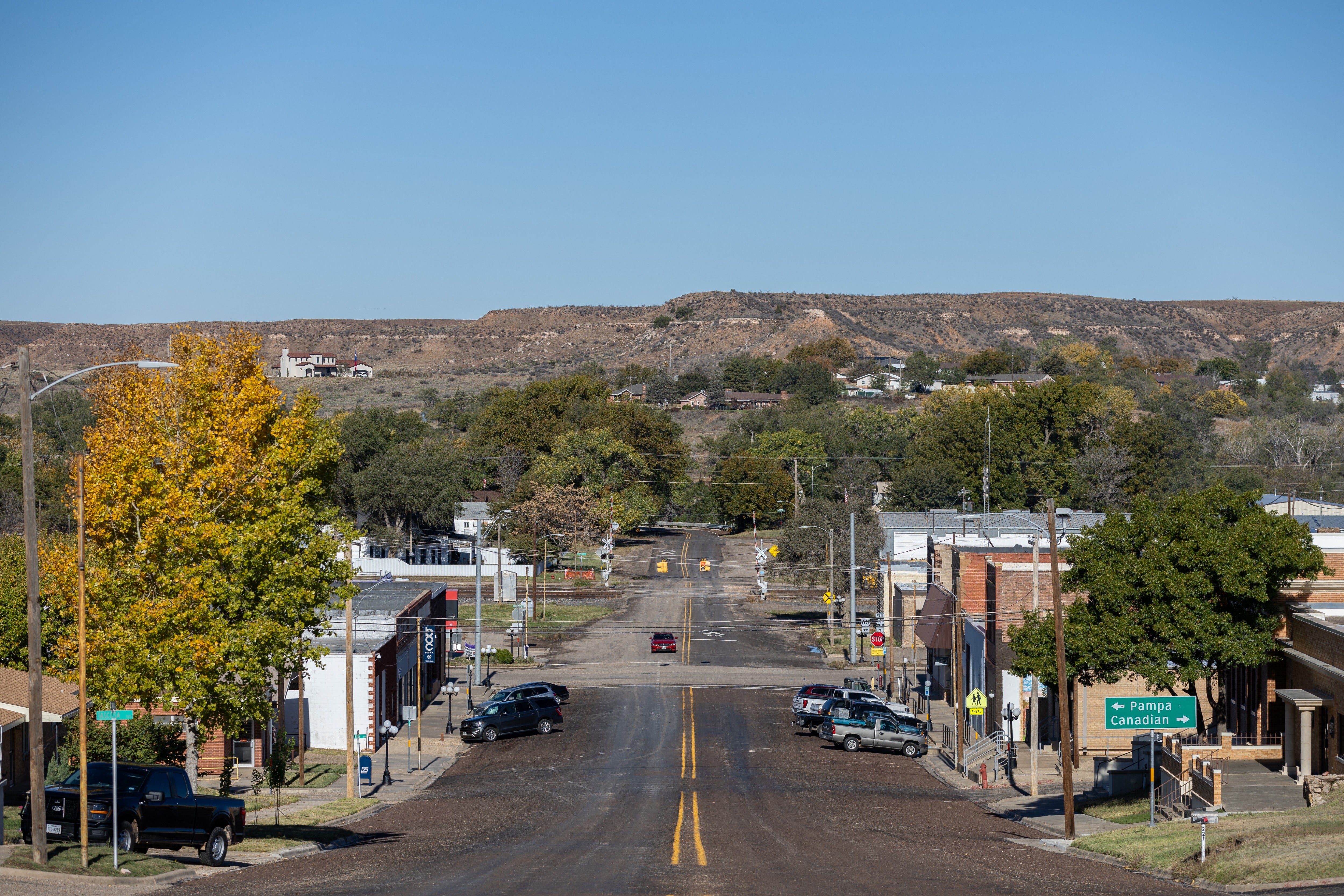 Roberts County sits about 80 miles northwest of Amarillo and has roughly 870 residents. Its economy focuses mainly on agribusiness and oil production and it's one out of only three counties in Texas that still bans alcohol sales. The only city here is Miami-pronounced ‘My-am-uh’