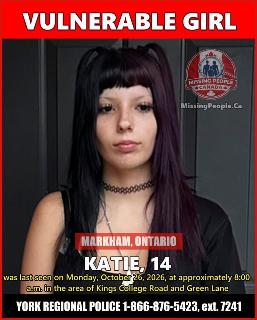 Help Find Missing Teen Katie from Markham