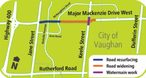 Improvements Underway on Major Mackenzie Drive in Vaughan