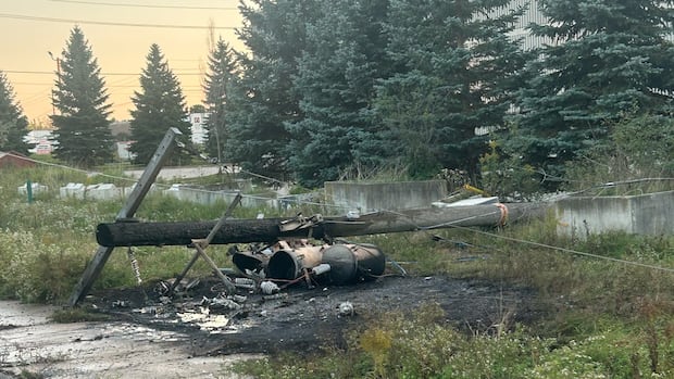 Police Search for Man Who Cut Down Hydro Pole Police Search for Man Who Cut Down Hydro Pole