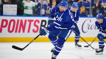Tavares Out for Key Game Against Avalanche