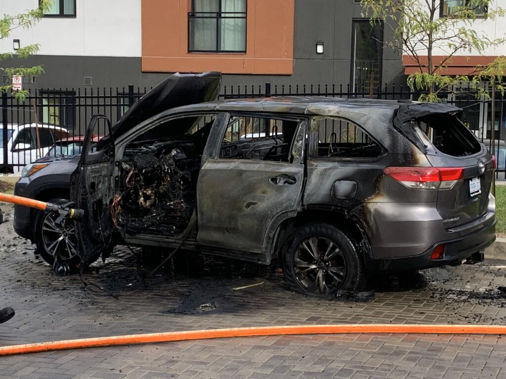 SUV Fire in Downtown London, No One Hurt SUV Fire in Downtown London, No One Hurt