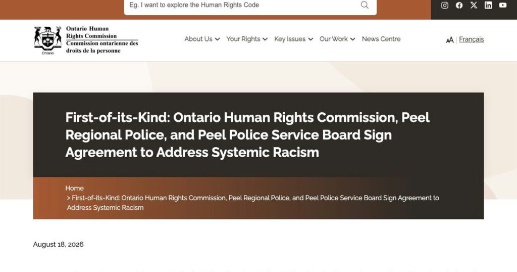 Peel Police Honor Partners in Human Rights Initiative